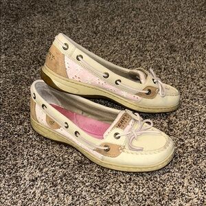 Sperry Women's Cream and Tan Floral Loafers